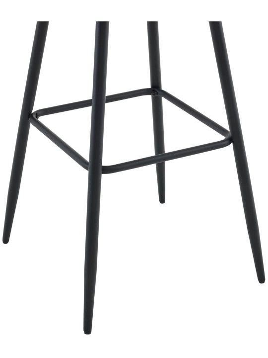 Lot de 2 tabourets de bar tissu Dartford, gris