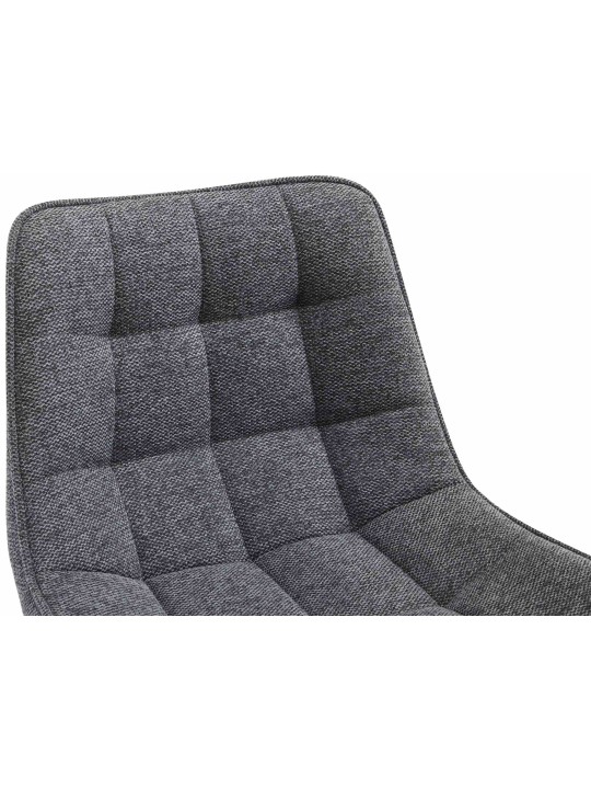 Lot de 2 tabourets de bar tissu Dartford, gris foncé