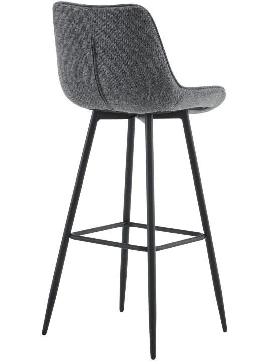 Lot de 2 tabourets de bar tissu Dartford, gris foncé