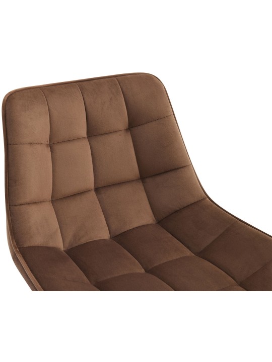 Lot de 2 tabourets de bar Dartford velours, brun Lot de 2 tabourets de bar Dartford velours, brun