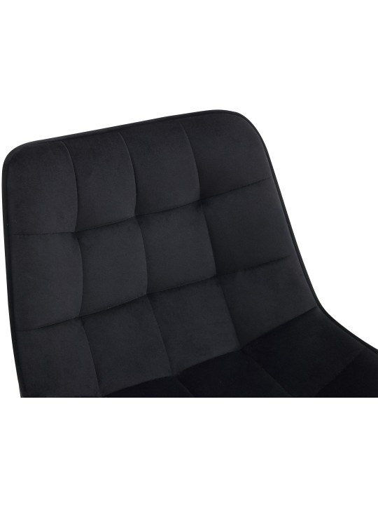 Lot de 2 tabourets de bar Dartford velours, noir Lot de 2 tabourets de bar Dartford velours, noir