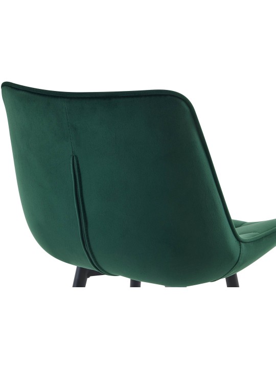 Lot de 2 tabourets de bar Dartford velours, vert