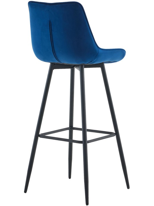 Lot de 2 tabourets de bar Dartford velours, bleu Lot de 2 tabourets de bar Dartford velours, bleu