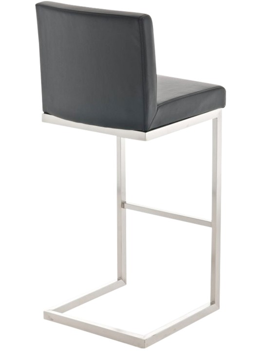 Lot de 2 tabourets de bar Paros simili cuir, noir