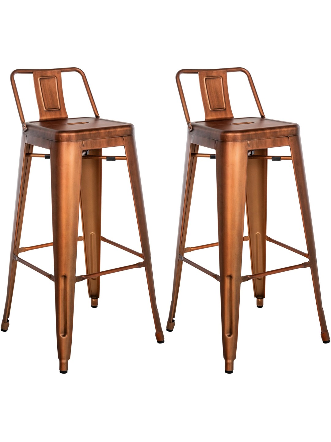 Lot de 2 tabourets de bar Mason, cuivre