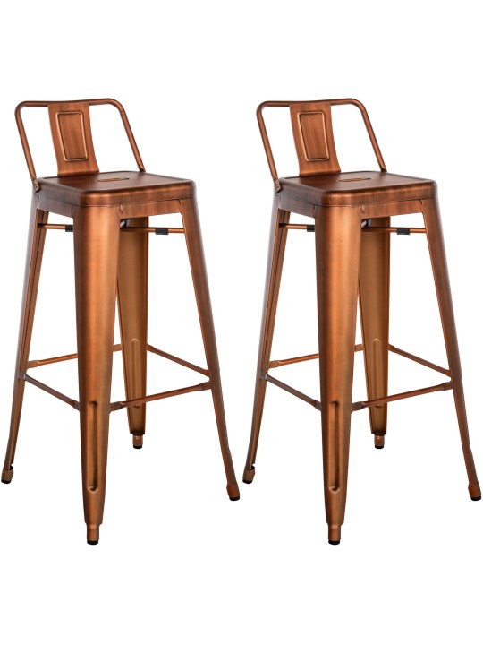 Lot de 2 tabourets de bar Mason, cuivre Lot de 2 tabourets de bar Mason, cuivre