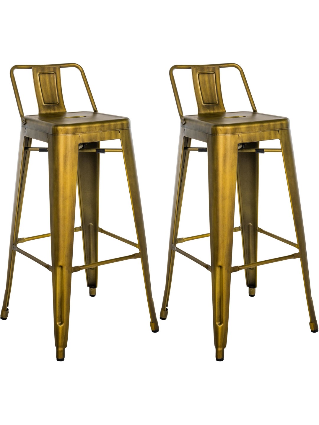 Lot de 2 tabourets de bar Mason, or