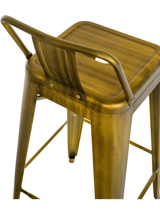 Lot de 2 tabourets de bar Mason, or