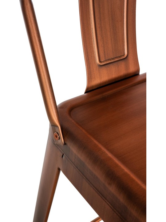 Lot de 4 tabourets de bar Mason, cuivre