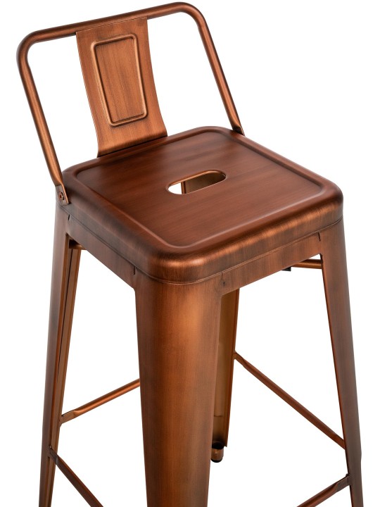 Lot de 4 tabourets de bar Mason, cuivre