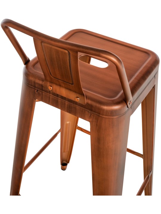 Lot de 4 tabourets de bar Mason, cuivre