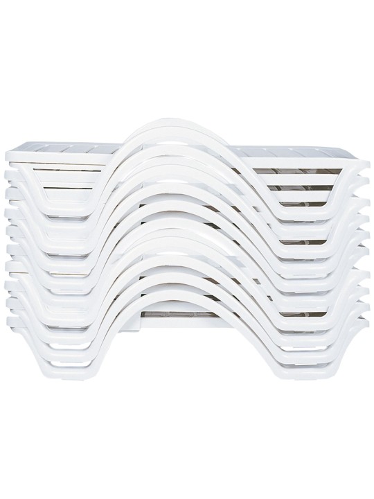 Lot de 10 bains de soleil Havana, blanc Lot de 10 bains de soleil Havana, blanc