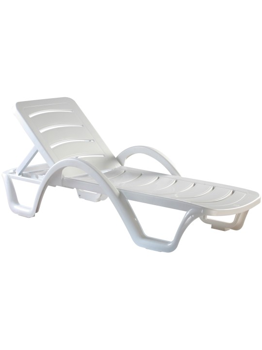 Lot de 10 bains de soleil Havana, blanc Lot de 10 bains de soleil Havana, blanc