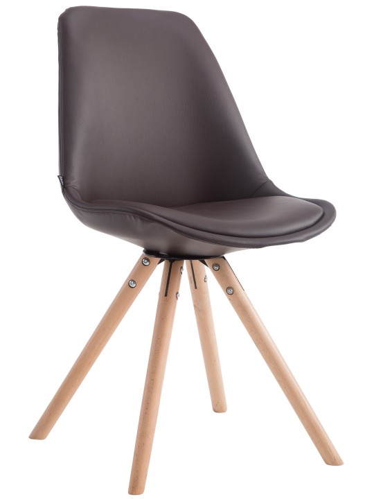 Chaise visiteur Laval Natura ronde, brun