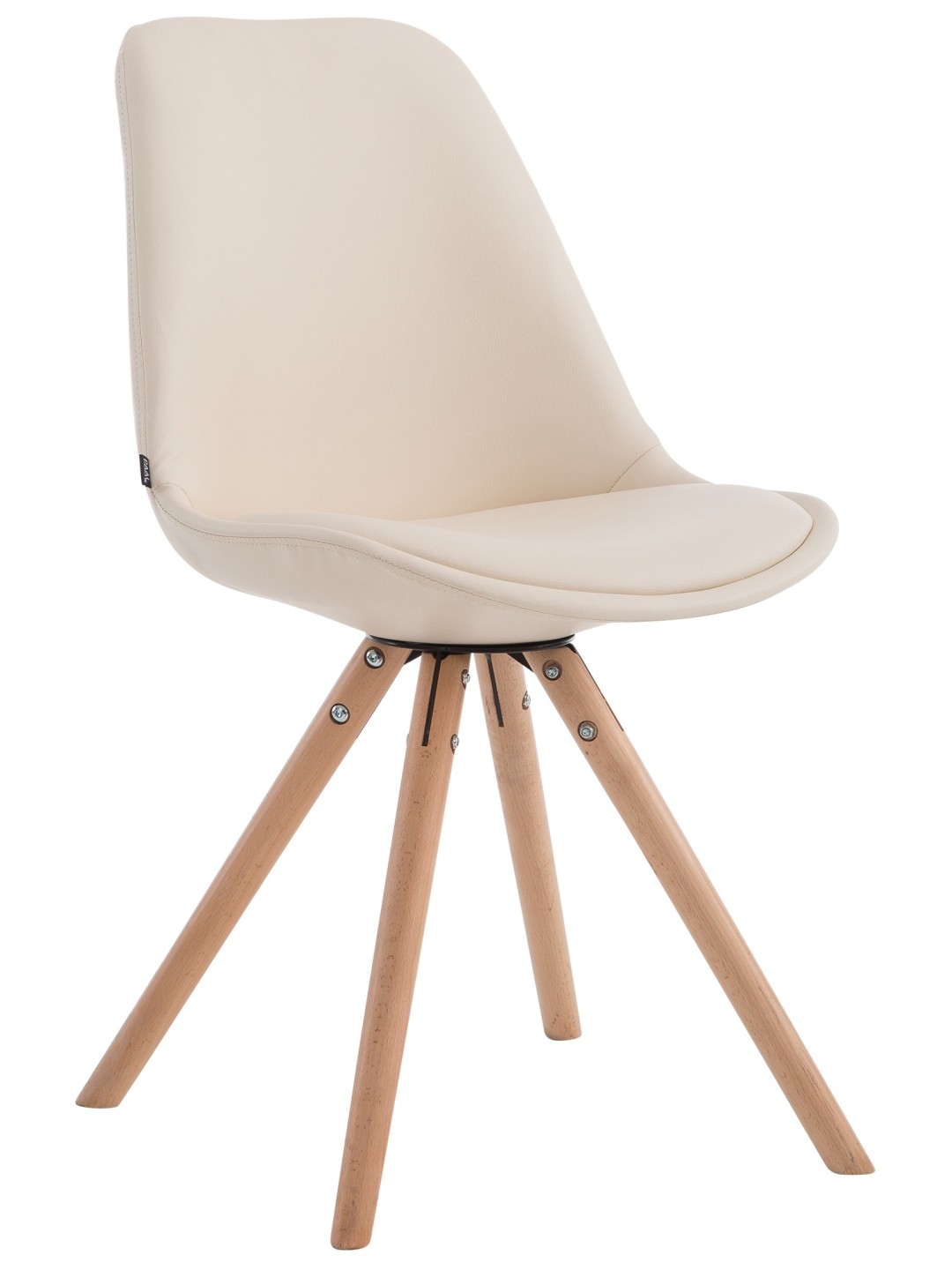 Chaise visiteur Laval Natura ronde, crème