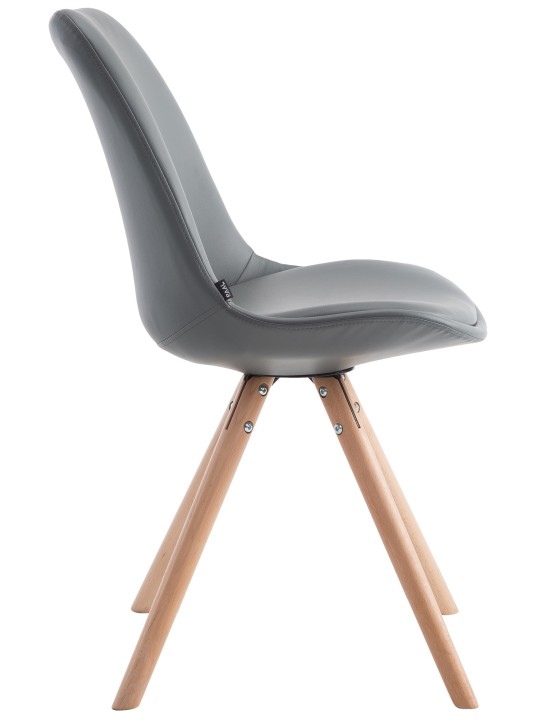 Chaise visiteur Laval Natura ronde, gris Chaise visiteur Laval Natura ronde, gris