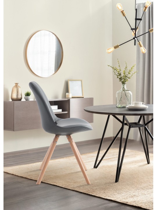 Chaise visiteur Laval Natura ronde, gris Chaise visiteur Laval Natura ronde, gris