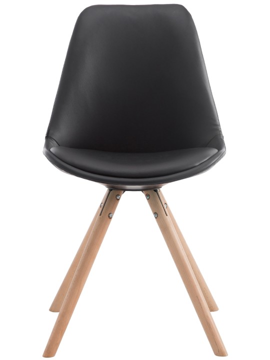 Chaise visiteur Laval Natura ronde, noir