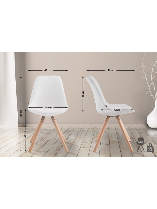 Chaise visiteur Laval Natura ronde, blanc Chaise visiteur Laval Natura ronde, blanc