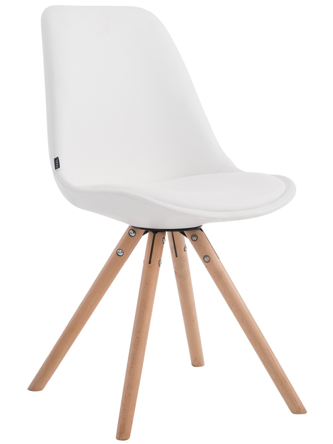 Chaise visiteur Laval Natura ronde, blanc