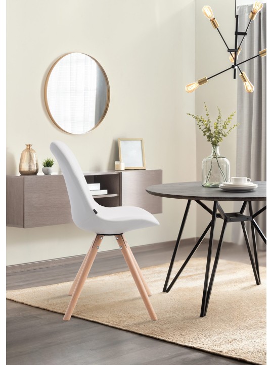 Chaise visiteur Laval Natura ronde, blanc Chaise visiteur Laval Natura ronde, blanc