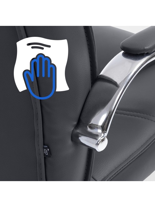 Chaise visiteur Attila, noir