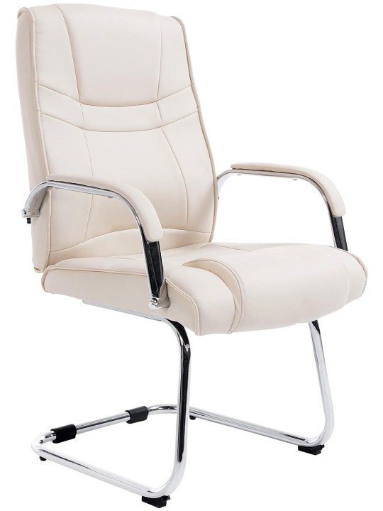 Chaise visiteur Attila, crème