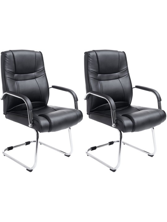 Lot de 2 chaises Attila, noir
