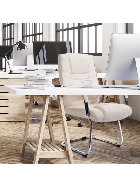 Lot de 2 chaises Attila, crème