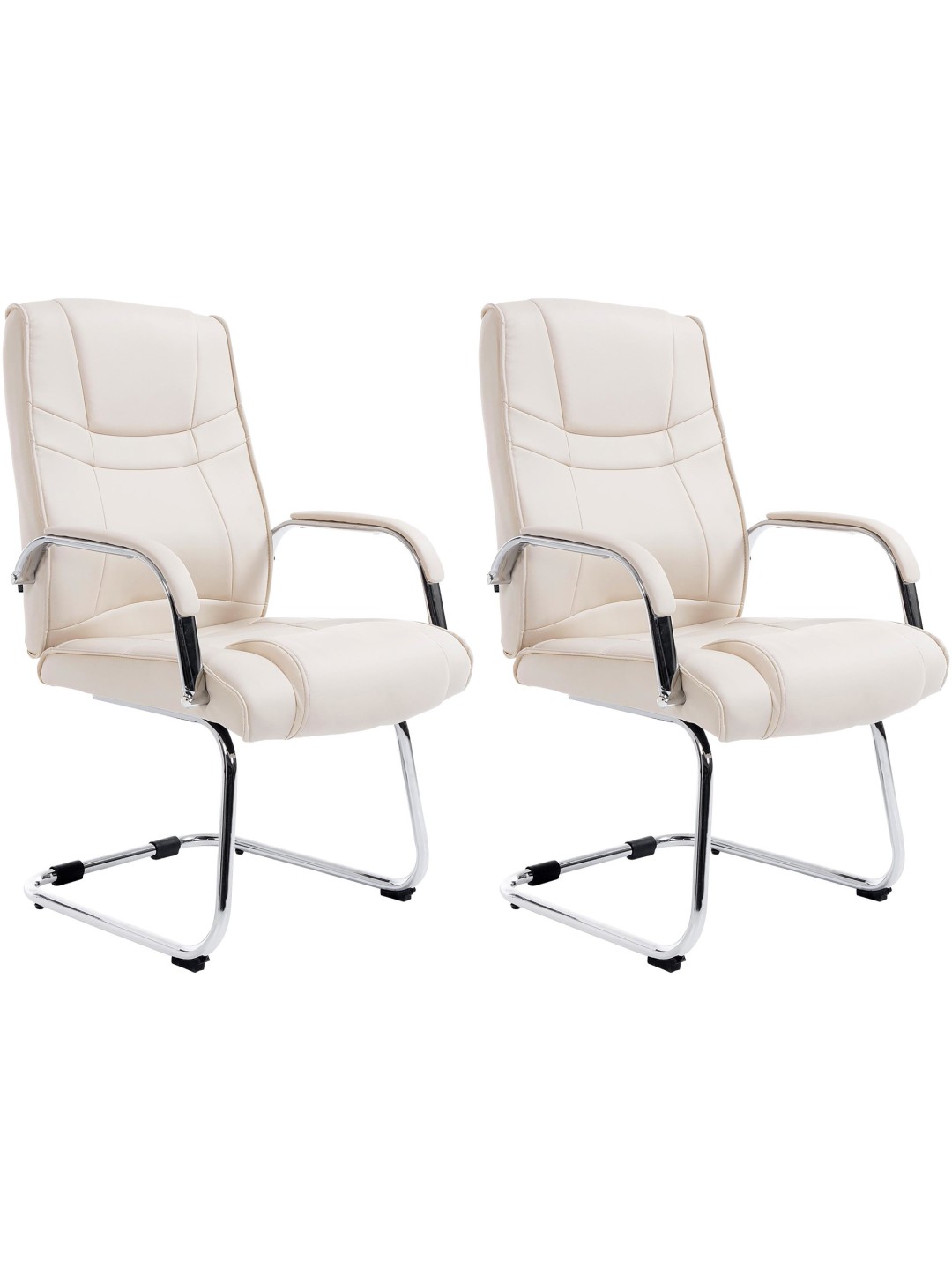 Lot de 2 chaises Attila, crème