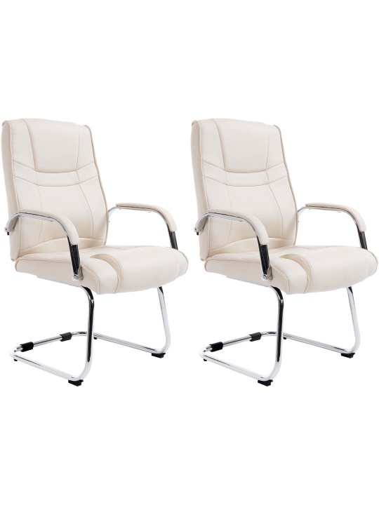 Lot de 2 chaises Attila, crème