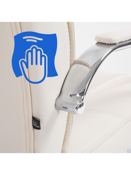 Lot de 2 chaises Attila, crème