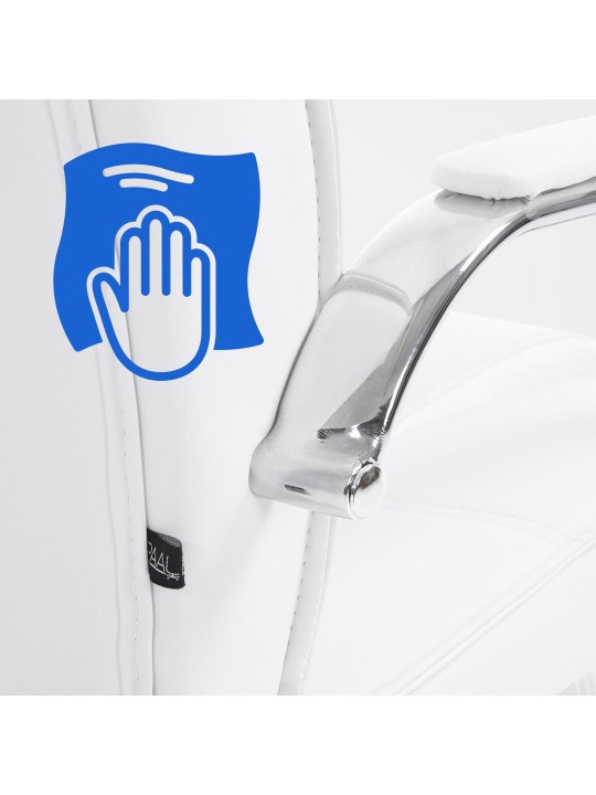 Lot de 2 chaises Attila, blanc