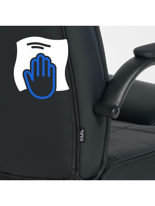 Lot de 2 chaises Attila, noir/noir