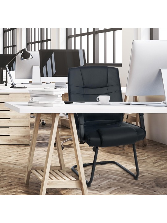 Lot de 2 chaises Attila, noir/noir