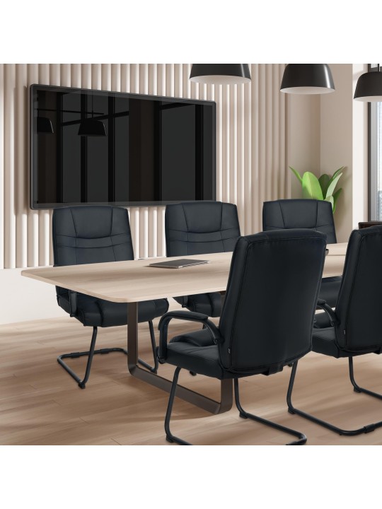 Lot de 2 chaises Attila, noir/noir