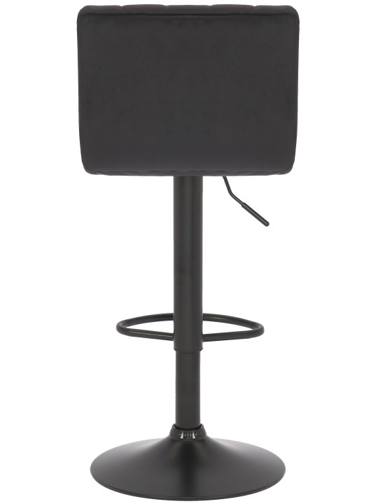Tabouret de bar Jamie velours, noir