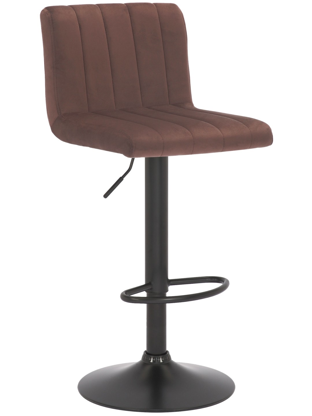 Tabouret de bar Jamie velours, brun