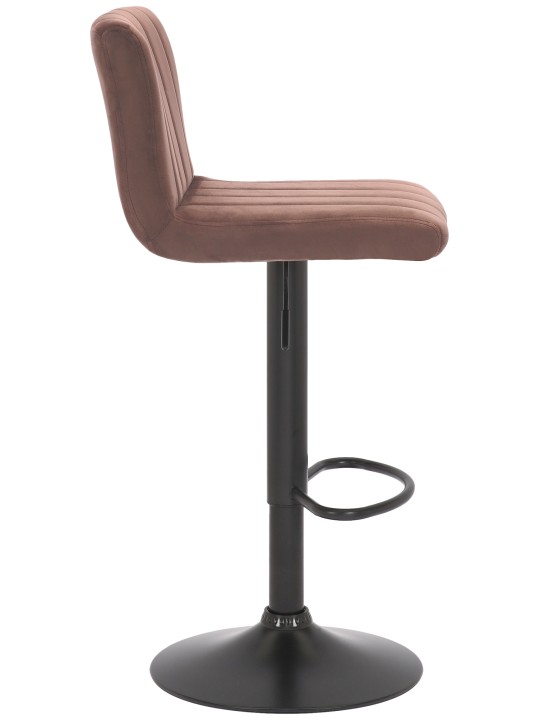 Tabouret de bar Jamie velours, brun