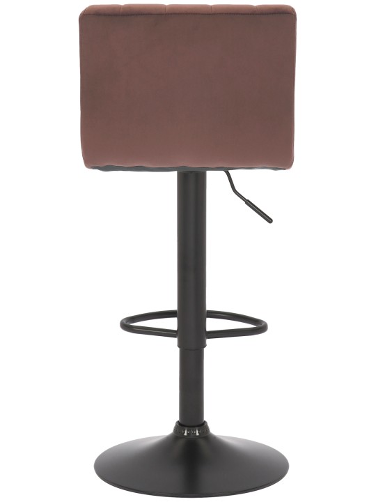 Lot de 2 tabourets de bar Jamie velours, brun