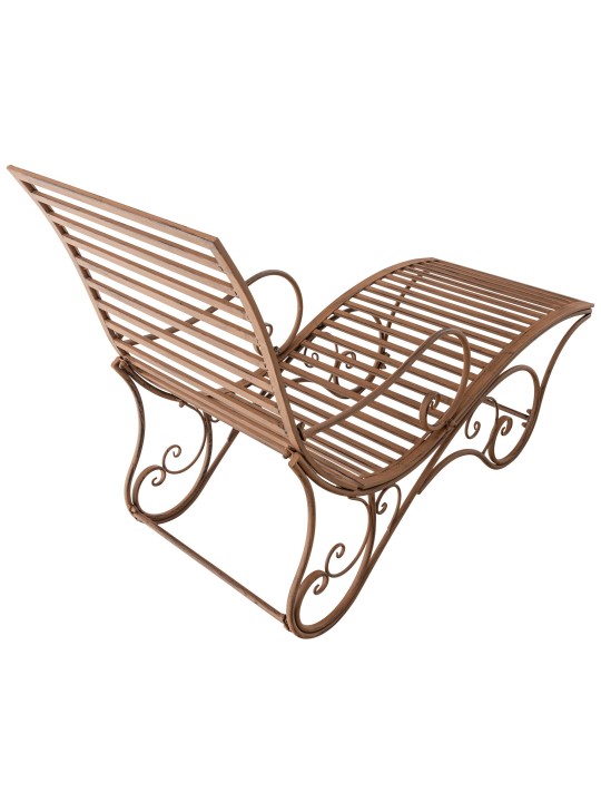 Chaise longue de jardin Amiens, brun antique Chaise longue de jardin Amiens, brun antique