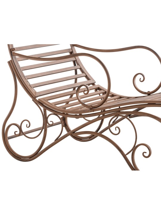 Chaise longue de jardin Amiens, brun antique Chaise longue de jardin Amiens, brun antique