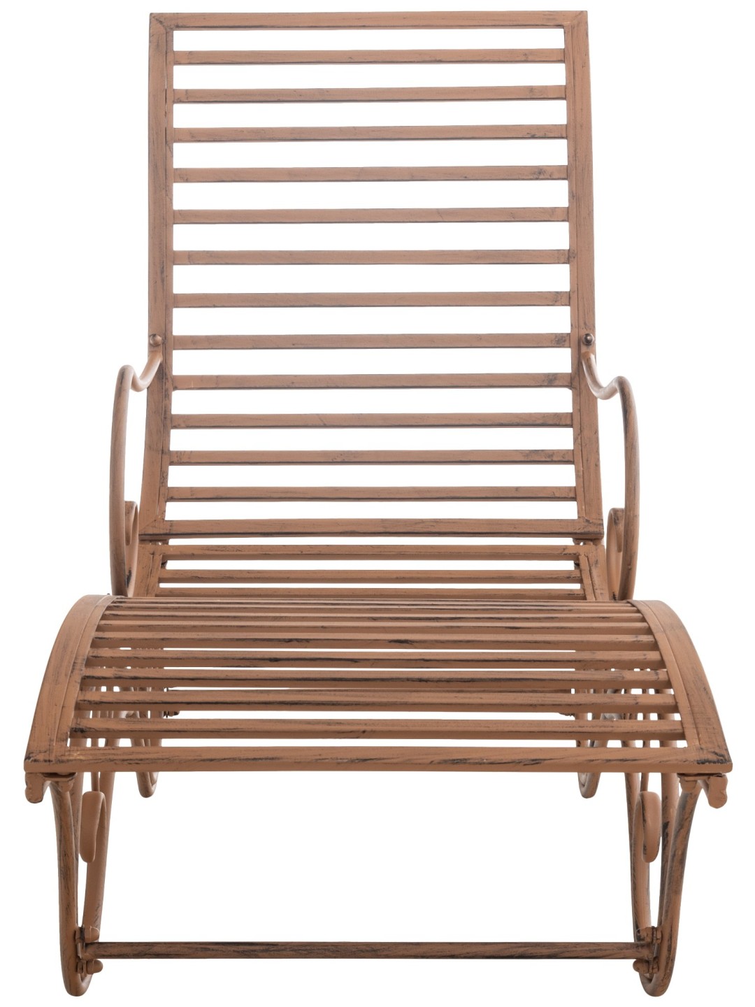 Chaise longue de jardin Amiens, brun antique