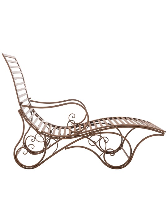 Chaise longue de jardin Amiens, brun antique Chaise longue de jardin Amiens, brun antique
