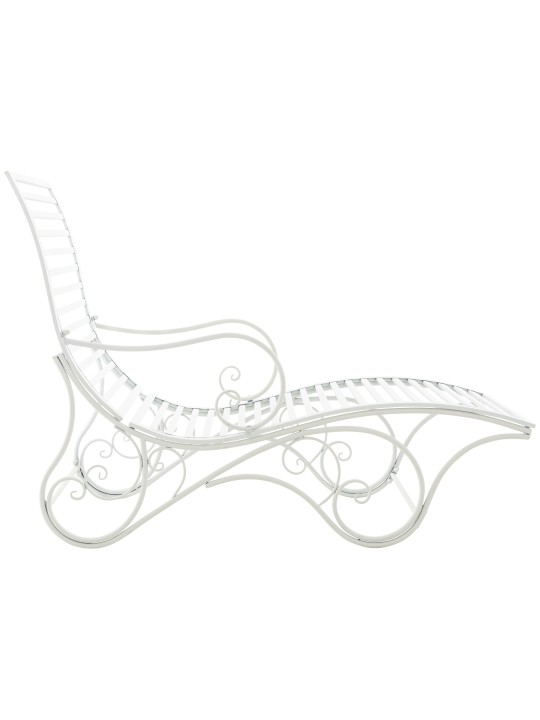 Chaise longue de jardin Amiens, blanc