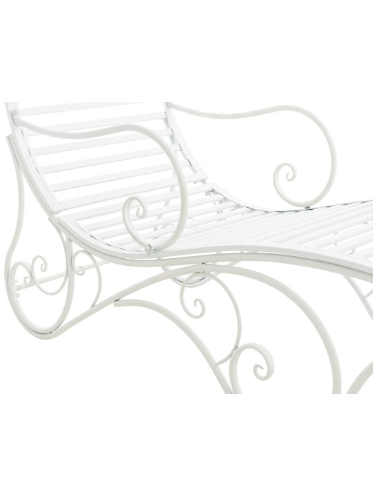 Chaise longue de jardin Amiens, blanc