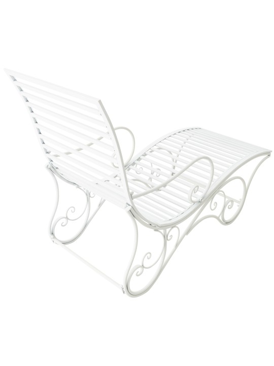 Chaise longue de jardin Amiens, blanc