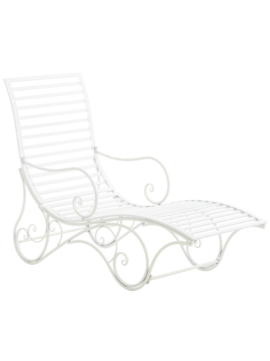 Chaise longue de jardin Amiens, blanc