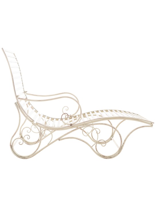 Chaise longue de jardin Amiens, crème antique