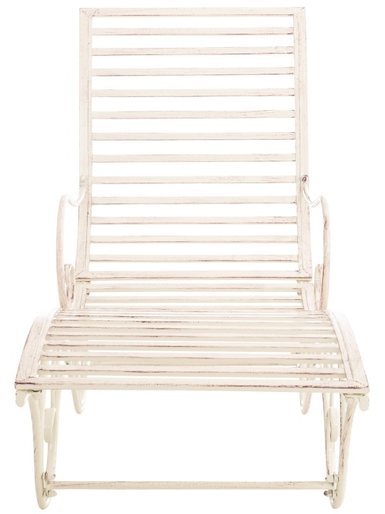 Chaise longue de jardin Amiens, crème antique